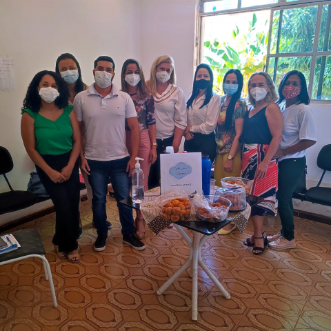 Equipe da GRS Pirapora e o Secretário Municipal de Saúde de Lassance, Atlos Cácio de Souza Pereira Gomes.