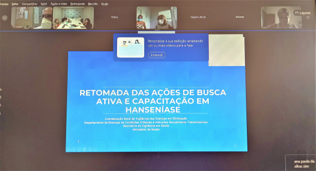 Videoconferência sobre hanseníase