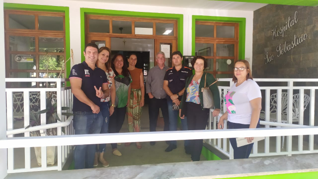 Visita de técnicos da SRS Manhuaçu ao Hospital São Sebastião em Tombos - Foto: Antônio Rodrigues