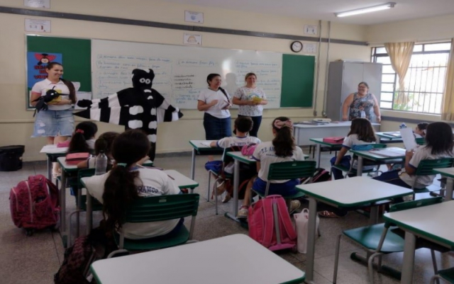 Ação na escola em Douradoquara / Divulgação - SMS Douradoquara