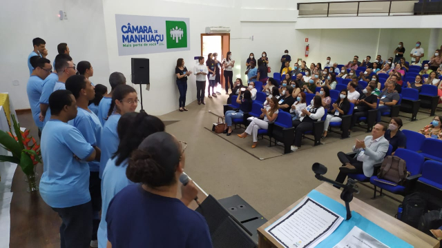 Alunos da APAE Manhuaçu abrilhantaram o evento com apresentação cultural - Foto: Antonio Rodrigues