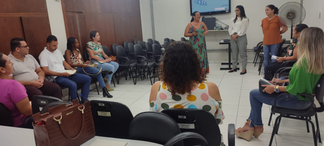 Representantes da GRS Pirapora repassando orientações aos municípios da microrregião de Pirapora sobre a paralisia flácida aguda (PFA) - Foto: GRS Pirapora