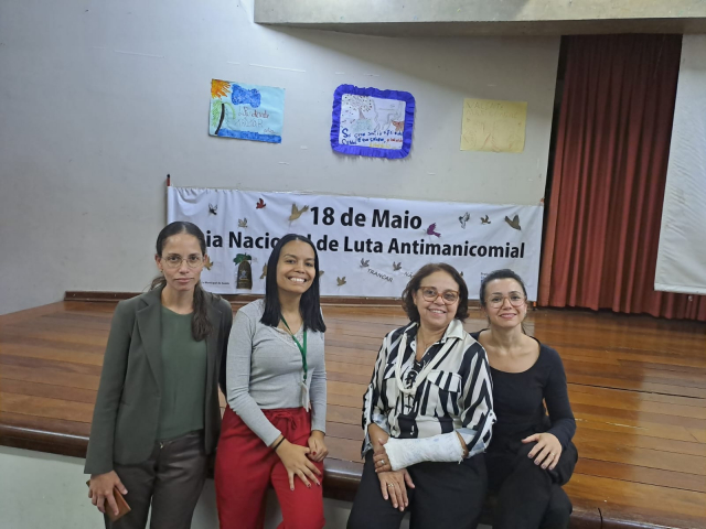 Gisele, Taynara, Kátia e Fabiana no Encontro da RAPS de São Sebastião do Paraíso - Foto: SRS Passos