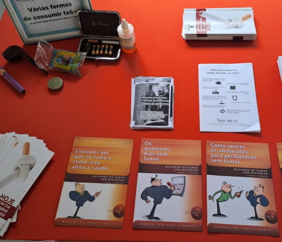 Material utilizado em palestras sobre os males do fumo do município de Juiz de Fora - Foto: Reprodução
