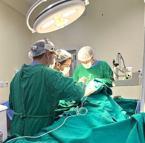 Cirurgia de laringe no Hospital Dilson Godinho - Foto: ASCOM/HDG